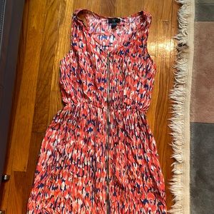 Aqua dress with front zipper